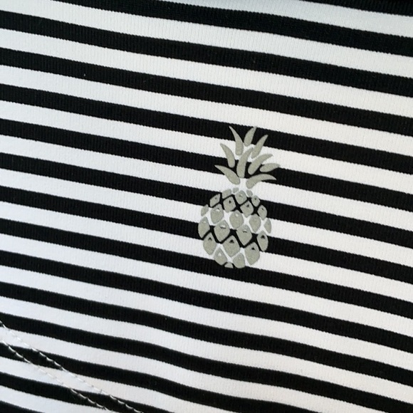 Tommy Bahama Black and White Striped Sleeveless Blouse Medium - Picture 5 of 8